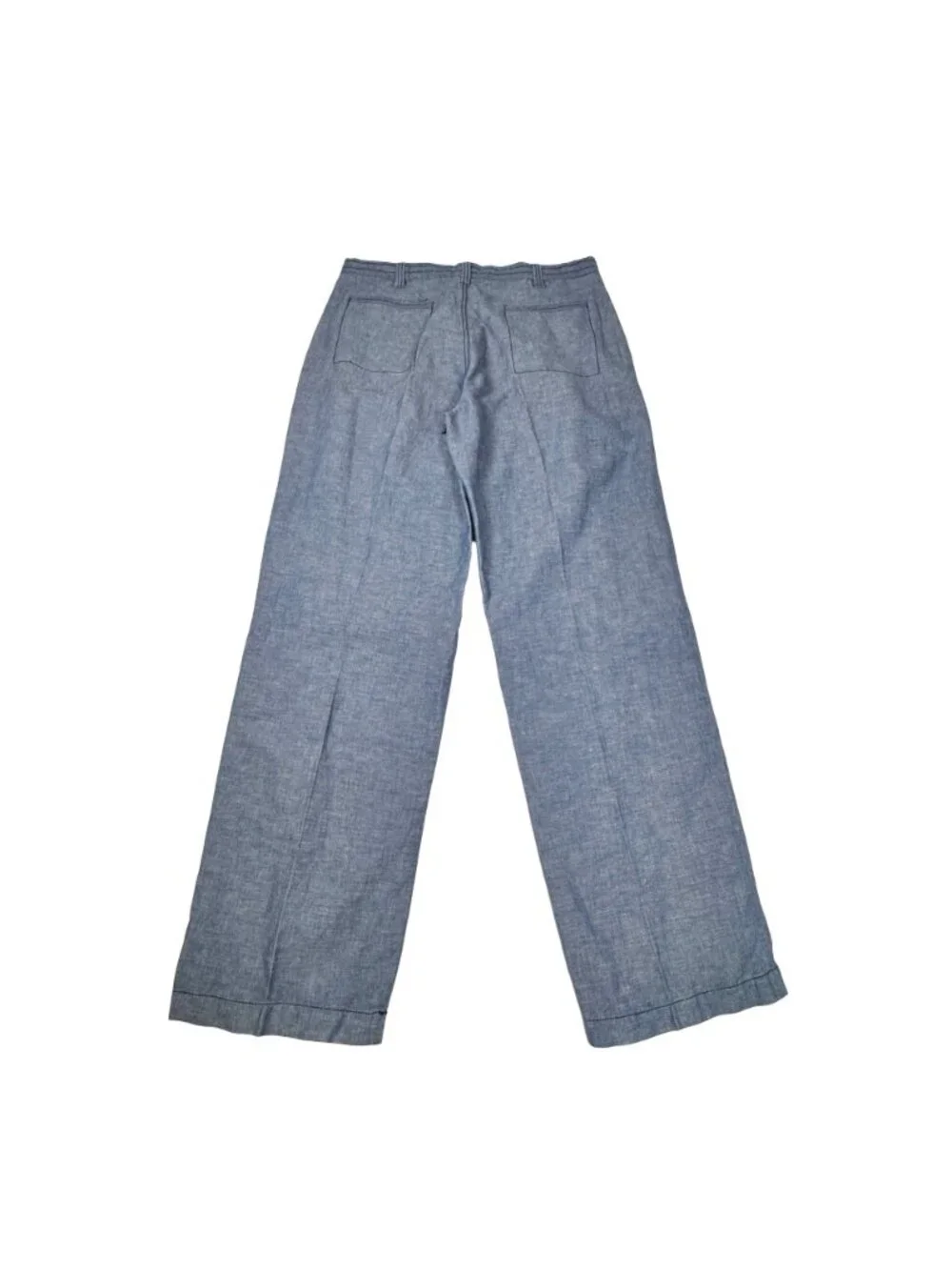 New Cubavera Linen Blend Relaxed Drawstring Pants M 32-34 Chambray Breezy